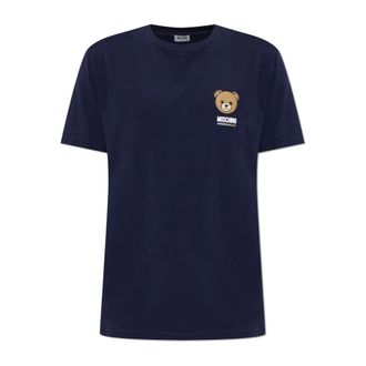 Moschino T-Shirts, male, Blue, Size: XS Logo T-Shirt