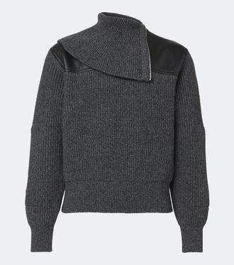 Bottega Veneta Jersey de lana y cachemir con piel