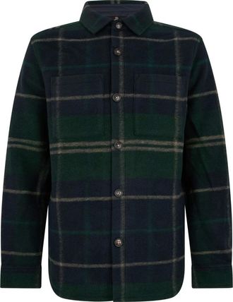 Barbour Woodlane Brushed Check Overshirt - Heren - Overhemden - Veelkleurig - Maat: S Wol
