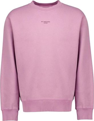 Dr&ocirc;le de Monsieur Klassiek Slogan Sweatshirt - Heren - Sweatshirts - Roze - M - Katoen - Hoodies & sweatvesten