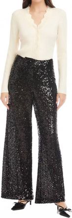 Fifteen Twenty Lynette Sequin Trousers In Black