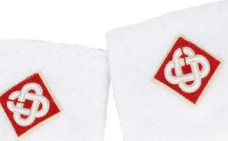 Casablanca Mens Red Diamond Logo Waistband Cuffs White Accessories > Jewelry