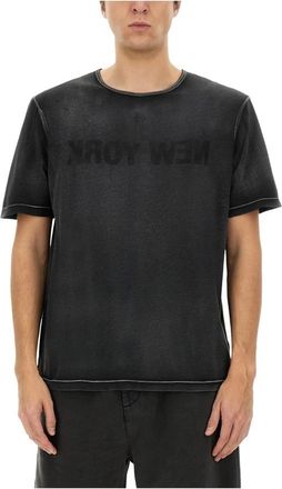 Helmut Lang New York Tee - Heren - T-shirts - Zwart - L - Tops