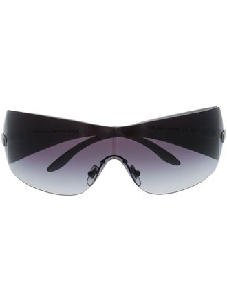 Versace oversized sunglasses - unisex - Acetate - 41 - Black