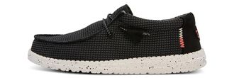 HeyDude Hey Dude Mens Wally Sport mesh Moccasin, Black White, 9 UK