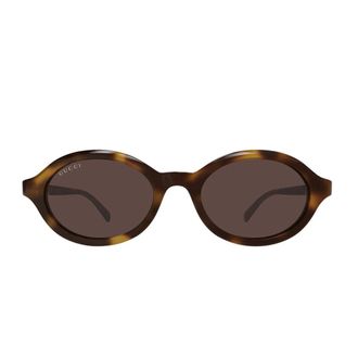 Gucci Sunglasses, female, Brown, Size: 51 MM Oval Sunglasses