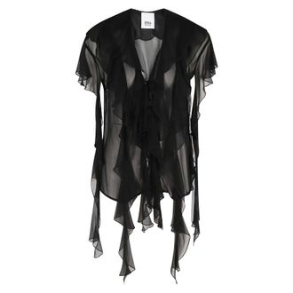 Erika Cavallini Semi Couture Blouses, female, Black, Size: XS Blouses