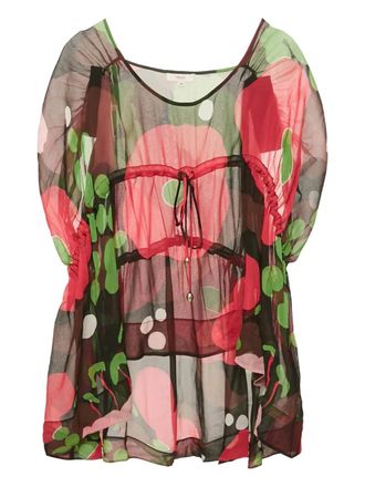 Kenzo 2023 zijden blouse met print - Rood