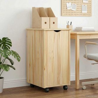 vidaXL Vidaxl Mobile Con Ruote Con Ruota Marrone 34 X 39 X 65,5 Cm