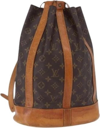 Louis Vuitton Pre-owned Monogram Canvas Bucket Bag - Dames - Vintage Tas - Bruin - ONE Size - Leer - Vintage