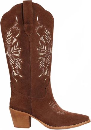 Mi.iM Womens Flora Western Boot In Brown