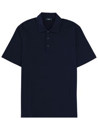 Herno Traditional Collar Deep Navy Polo Shirt