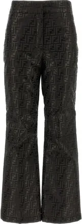 Fendi Broeken - Dames - Wijde Broeken - Bruin - S - Broeken