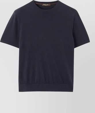 Loro Piana short sleeve crew neck ribbed hem t shirt