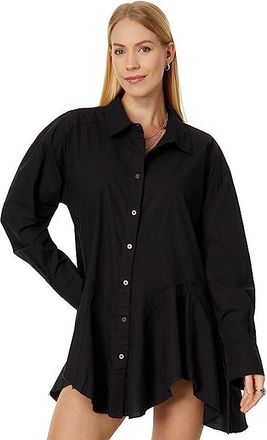 Free People Freya Poplin Womens Clothing Black : XS (Womens 0-2), Cotton