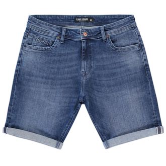 Cars Jeans Jeansshorts CARS JEANS HUNTER SHORT, Herren, Gr. XXL, N-Gr, blau (stone used), Web, Obermaterial: 99% Baumwolle, 1% Elasthan, unifarben, regular fit, 