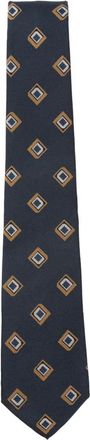 Bigi Cravatte Milano diamond-pattern tie - men - Silk - One Size - Blue