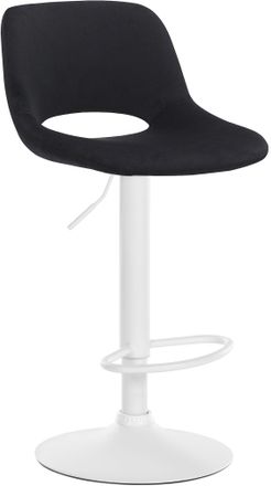 Clp Clp - Taburete De Bar Camden En Terciopelo Negro Metal Blanco Mate