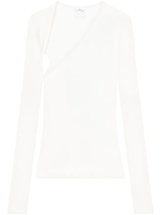 Courrèges Slash asymmetric top - White