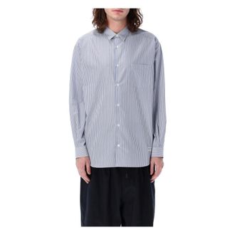 Comme Des Garçons Heren, Overhemden, Blauw, Maat: S Katoen