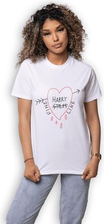 Generic Fine Red Heart Arrow Line Harry 1D Direction Styles One Tee Top Tshirt Mens Womens Unisex Ladies Gift XS S M L XL XXL 6 8 10 12 14 16 18 20 22 Short S