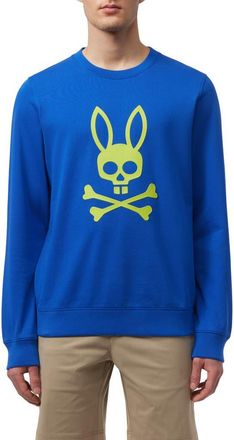 Psycho Bunny Posen Puff Logo Cotton French Terry Graphic Sweatshirt in Surf The Web at Nordstrom Rack, Size Medium