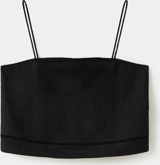 Mango Top spalline bottoni nero - Donna - XS - MANGO