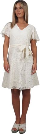 Ralph Lauren Jurk Unilla van kant - Dames - Korte kleedjes - Wit - L - Kleedjes