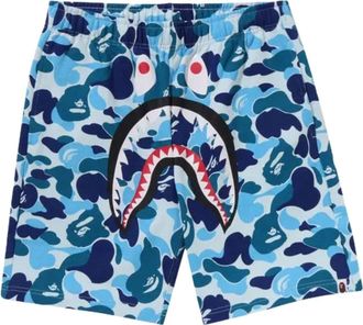 A Bathing Ape ABC Camo Shark Sweat Shorts Blue 1M30153004-BLUE