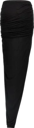 Rick Owens Womens Black Cotton Mini Skirt