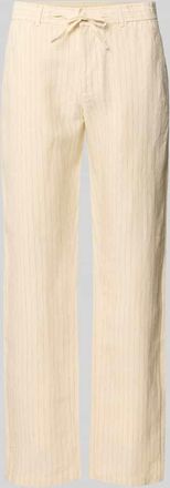 GANT Straight Fit Leinenhose mit Ges&auml;&szlig;taschen in Offwhite, Gr&ouml;&szlig;e XXXL