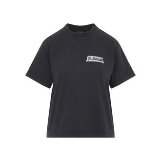 Balenciaga Black Crewneck Logo T-Shirt