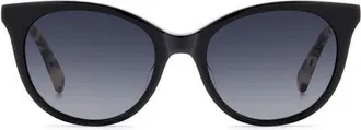 Kate Spade New York karlee 53mm gradient round sunglasses in Black at Nordstrom