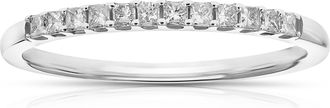 Vir Jewels 1/5 cttw Princess Cut DIamond Wedding Band 14K White Gold 12 Stones Prong Set