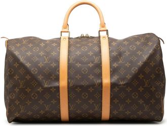 Louis Vuitton Brown Pvc Leather Boston Bag (Pre-Owned)