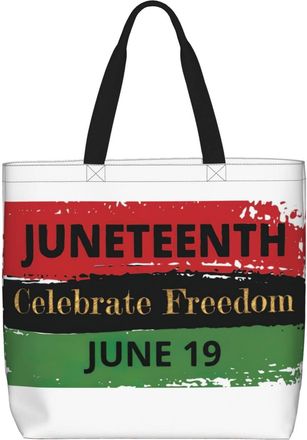 Generic Women Handbag Juneteenth Freedom Day African American June 19Th 1865 Ladies Shopping Shoulder Bag Lightweight Large Capacity Shopping Bags, For School