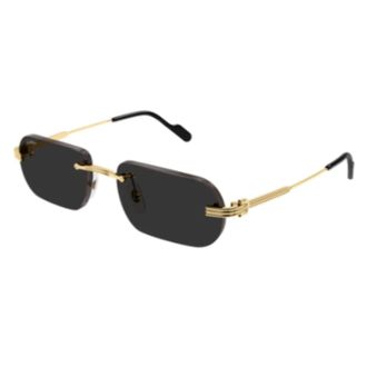 Cartier Sunglasses, unisex, Yellow, Size: 54 MM Rimless Rectangle Sunglasses