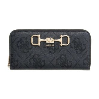Guess Karnilla Logo SLG Large Zip Wallet - female - Guess - Wallets & Cardholders - Black - ONE SIZE - Accessories