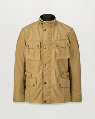 Belstaff Giacca Da Moto Crosby Uomo Cotone Cerato Sabbia M