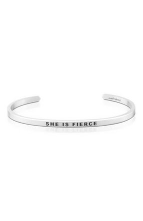 Mantra She Is Fierce bracelet in Silver at Nordstrom