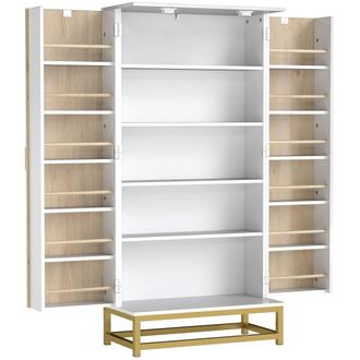 HOMCOM Armario de cocina 58x29x119.5 cm blanco