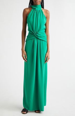Johanna Ortiz Excepcionalidad Crepe Maxi Dress in Emerald at Nordstrom, Size 10