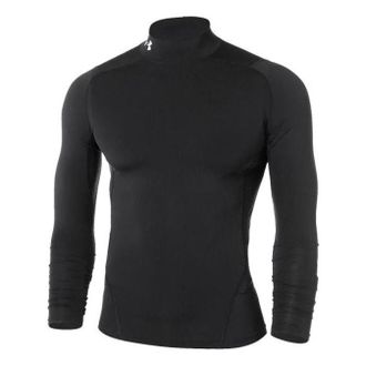 Under Armour HeatGear Compression Mock T-Shirt Black White 1369606-001