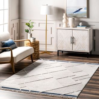 nuLOOM Emilie Casual Geometric Tasseled Area Rug