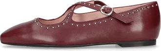 Pretty Ballerinas Elegante Mercedes - Dames - Ballerinas - Rood - 37 EU - Leer - Schoenen