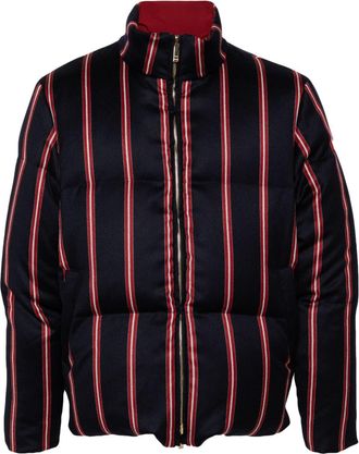 Thom Browne Striped Puffer Jacket - Mens - Goose Down/Polyester/Goose Feather/Merino