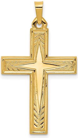 Diamond2Deal 14k Yellow Gold Polished Latin Cross Pendant