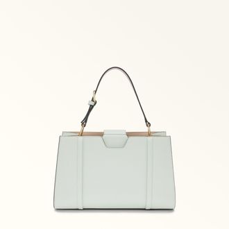 Furla Riva Borsa A Spalla M Rugiada Blu Pelle Stampata Donna