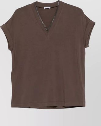 Brunello Cucinelli v neck relaxed fit short sleeve t-shirt