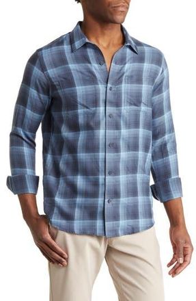 Travis Mathew Inland Long Sleeve Shirt in Vintage Indigo at Nordstrom Rack, Size Small